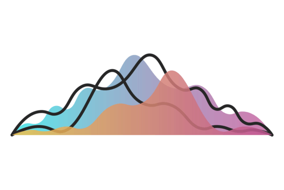 Area Chart Icon for Embroidery Projects