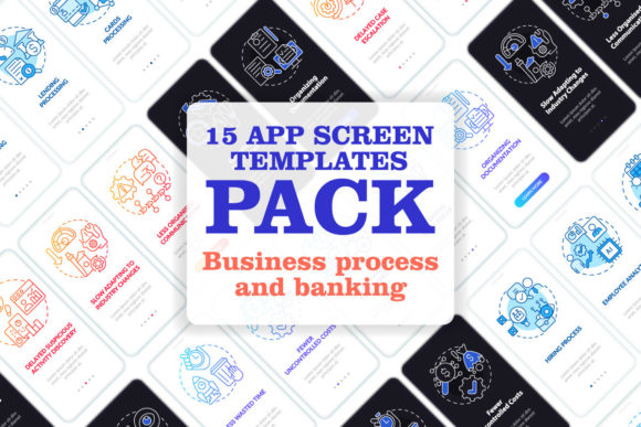 Business and Banking Automation Apps Graphics