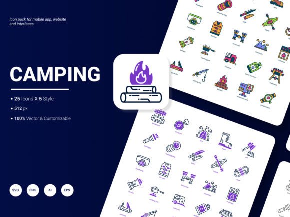 Camping Icon Pack Review for Embroidery Projects