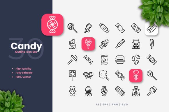 Candy Icons - Simple Graphics for Creative Projects