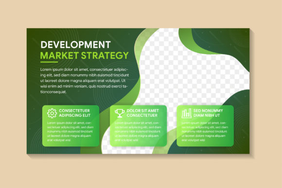Development Market Strategy Banner for Websites and Graphics