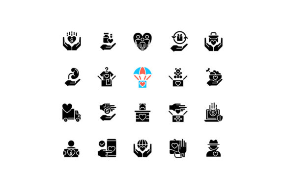 Donation Glyphs for Modern Web Design