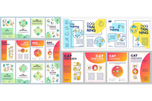 Feline and Canine Wellness Brochure Set for Local Business Branding