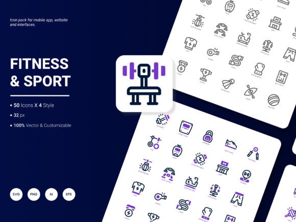 Fitness and Sport Icon Pack Review for Branding and Marketing