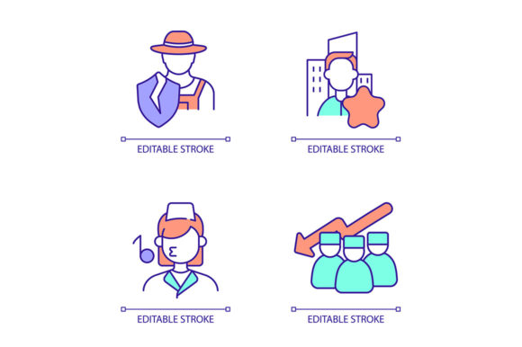Healthcare Issues RGB Color Icon Set for Graphics and Icons