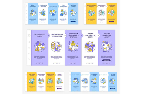 Import and Export Business Template Set for Graphic Templates