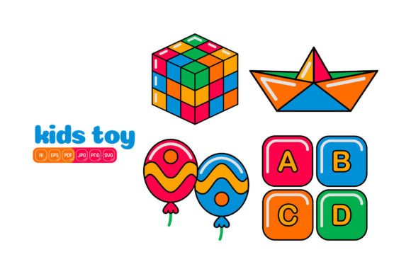 Kids Toy Vector Pack 07 – Playful Graphics for Handmade Creations