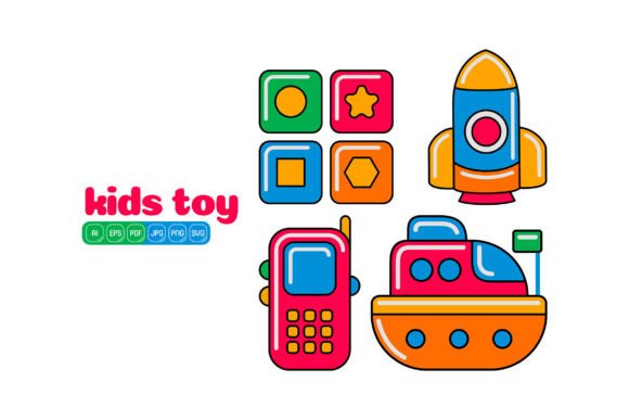 Kids Toy Vector Pack 09 - A Versatile Graphics Asset for Branding