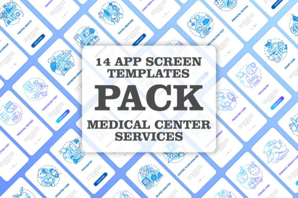 Medical Center Services Mobile App Set - A Graphic Templates Review