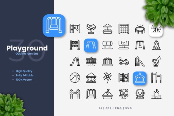 Playground Icons: A Versatile Graphic Design Asset for Modern Branding