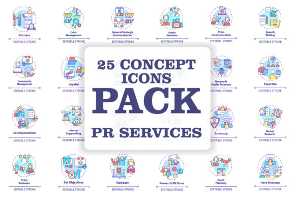 PR Services Concept Icons Bundle Review