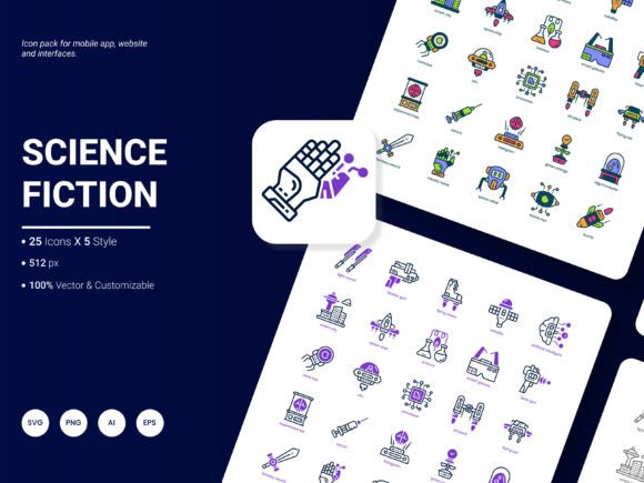 Science Fiction Icon Pack for Digital Sellers