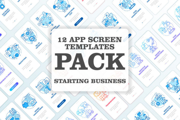 Starting Manufacturing Business App Set Graphics