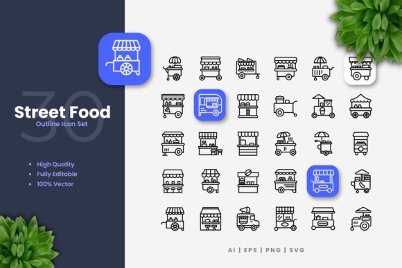 Street Food Icons: Clean Graphics for Modern Content Publishing
