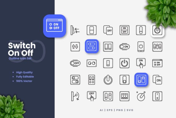 Switch On Off Icons for Modern Graphic Design